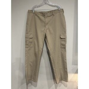 Dickies Mens Regular Straight Cargo Pants‎ Size 40x30 Khaki Mid-Rise Pockets